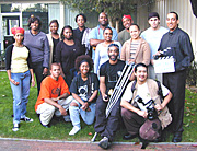 The crew after the Wrap. The last scene has been taken and the film is ready for cut and postproduction. 